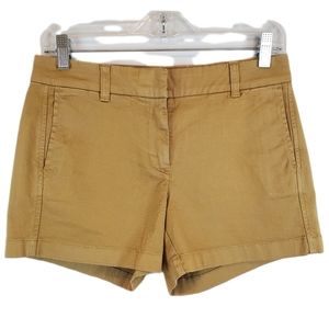 J Crew Brown Khaki Chino Shorts Size 2 Womens Outdoor Hiking Twill